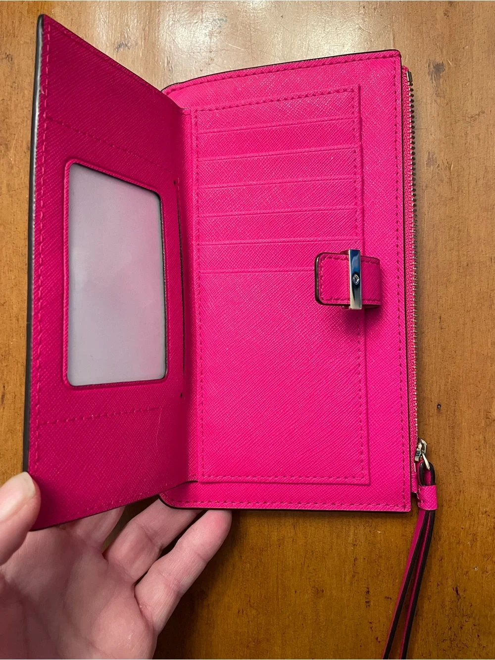 Kate Spade Hot Pink Wristlet Clutch - Structured Women’s Bag-NWOT